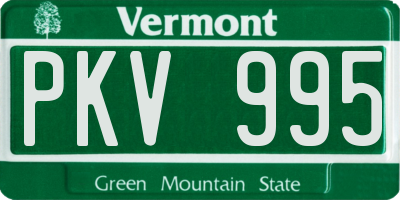 VT license plate PKV995
