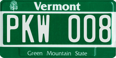 VT license plate PKW008