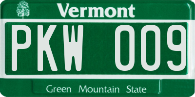 VT license plate PKW009