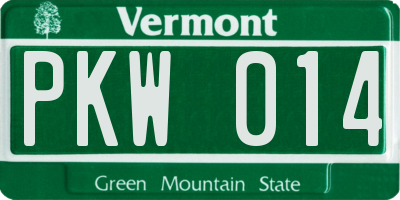 VT license plate PKW014