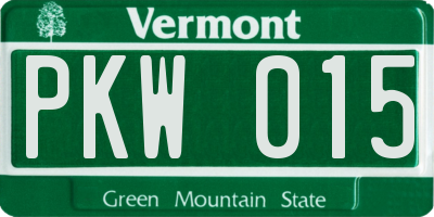 VT license plate PKW015
