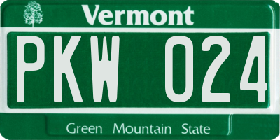 VT license plate PKW024