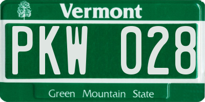 VT license plate PKW028