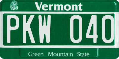 VT license plate PKW040