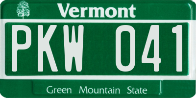 VT license plate PKW041