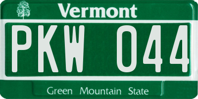 VT license plate PKW044