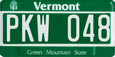 VT license plate PKW048