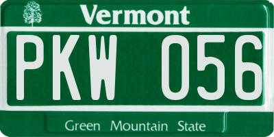 VT license plate PKW056