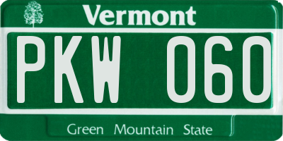 VT license plate PKW060