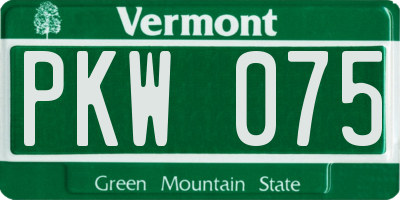VT license plate PKW075