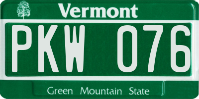 VT license plate PKW076