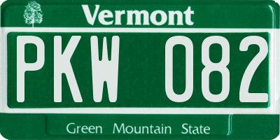 VT license plate PKW082