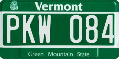 VT license plate PKW084