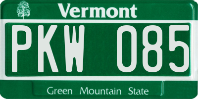 VT license plate PKW085