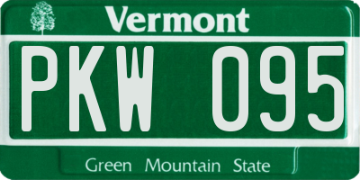 VT license plate PKW095