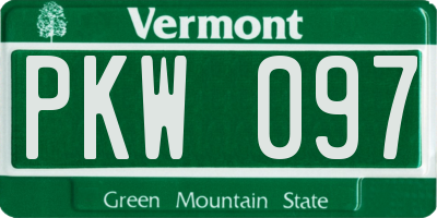 VT license plate PKW097