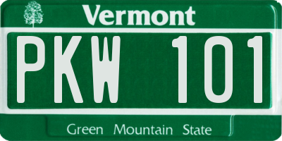 VT license plate PKW101
