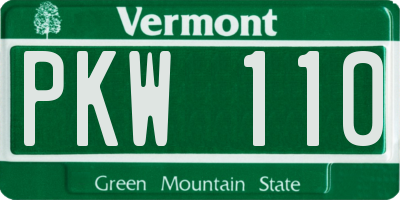 VT license plate PKW110