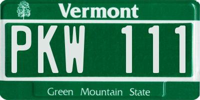 VT license plate PKW111