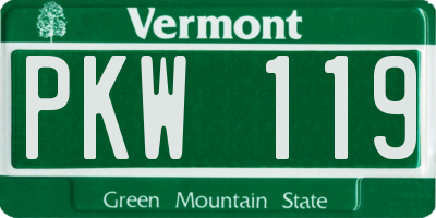 VT license plate PKW119