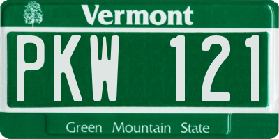 VT license plate PKW121