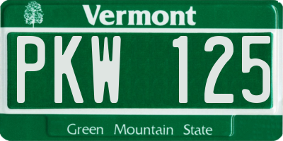 VT license plate PKW125