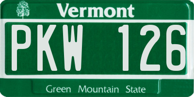 VT license plate PKW126