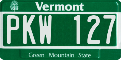 VT license plate PKW127