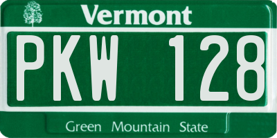 VT license plate PKW128