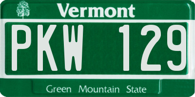 VT license plate PKW129
