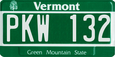 VT license plate PKW132