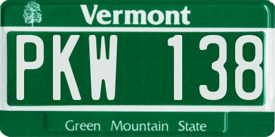 VT license plate PKW138