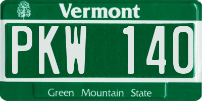 VT license plate PKW140