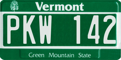 VT license plate PKW142