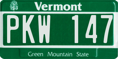 VT license plate PKW147