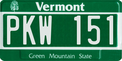 VT license plate PKW151