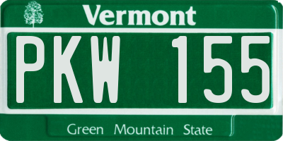 VT license plate PKW155