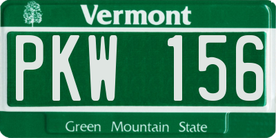 VT license plate PKW156