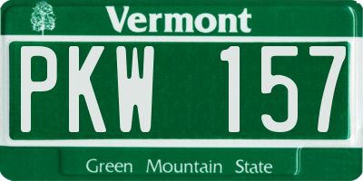 VT license plate PKW157