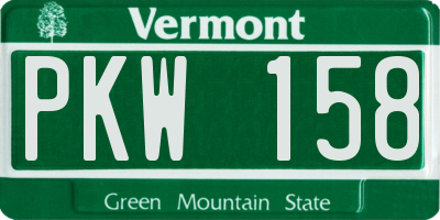 VT license plate PKW158