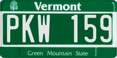 VT license plate PKW159