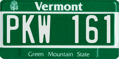 VT license plate PKW161