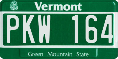 VT license plate PKW164