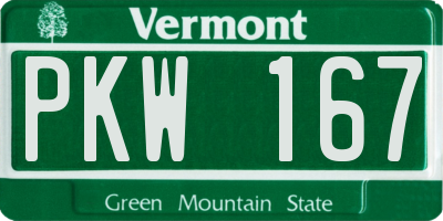 VT license plate PKW167