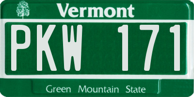 VT license plate PKW171