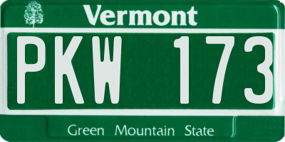 VT license plate PKW173
