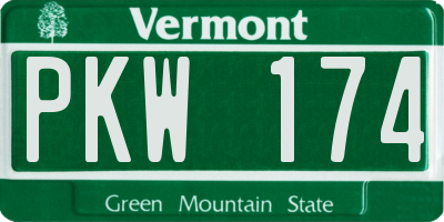 VT license plate PKW174