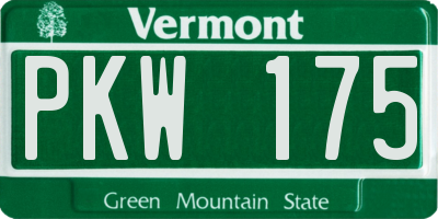 VT license plate PKW175