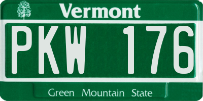 VT license plate PKW176