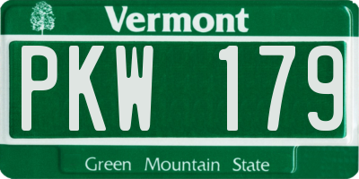 VT license plate PKW179
